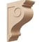 Ekena Millwork 12"W x 24"D x 36"H Classic Scroll Rough Cedar Woodgrain TimberThane Corbel, Primed Tan CORUR12X24X36SCRRCPR - alternate 1